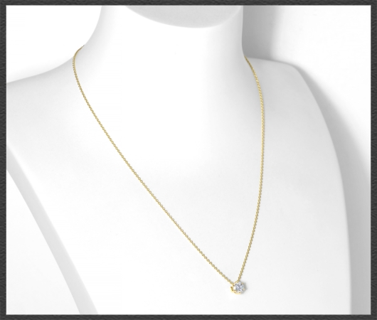Brillant Collier aus 585 Gelbgold; 1,30ct, Si2